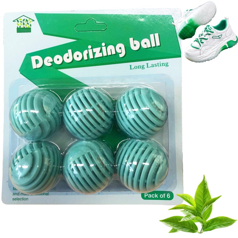 Shoe Deodorizer Balls,Shoe Air Freshener,Ball Deodorant,Ball Deodorant,Shoe Freshener and Deodoriser,Shoe Smell Remover,Shoe Deodorizer Balls,Fresh Scent, Pack of 6, Deodorant(Tea)